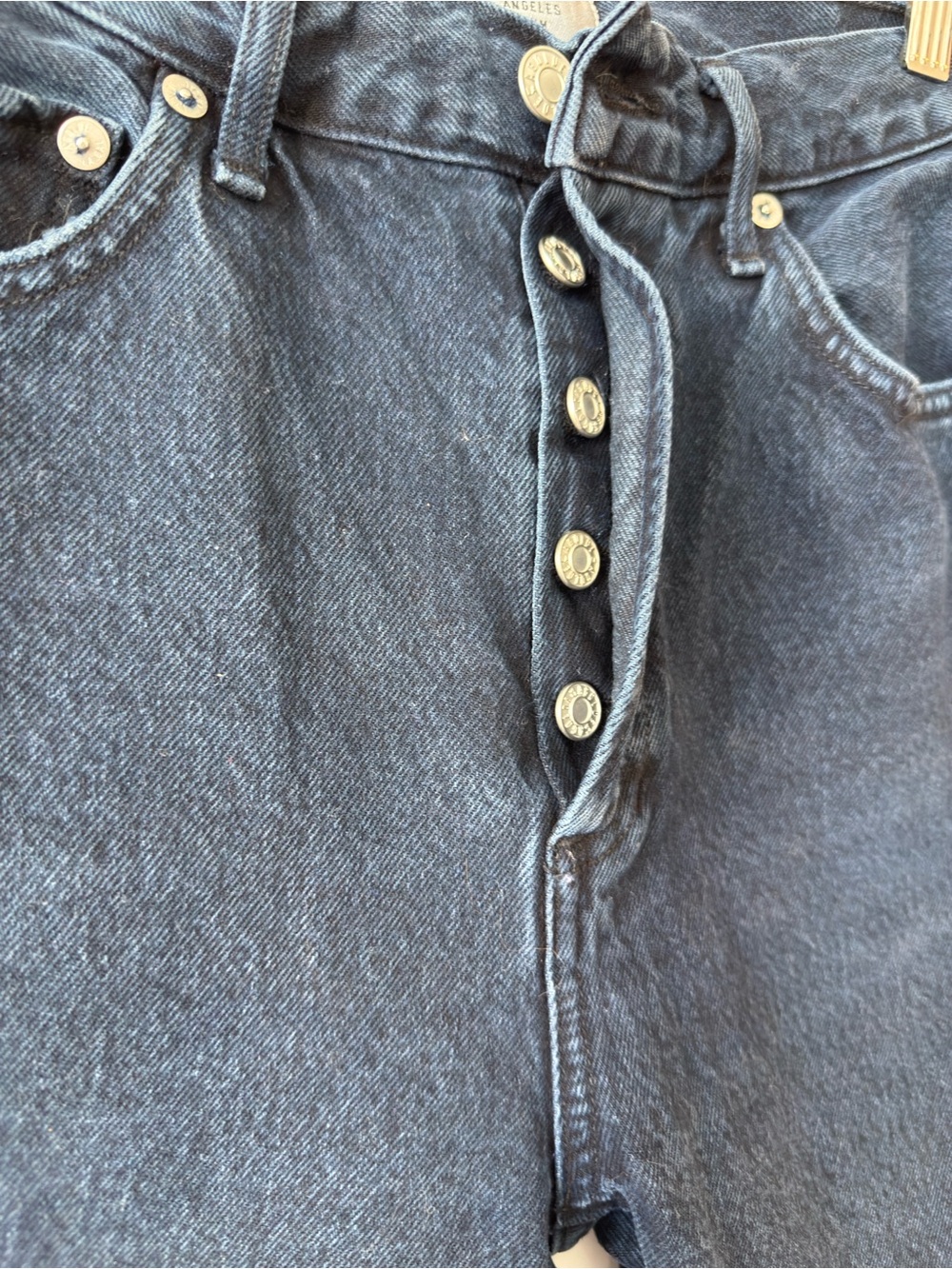 Agolde Riley High Rise Straight Jeans Dark Indigo - Picture 6 of 12